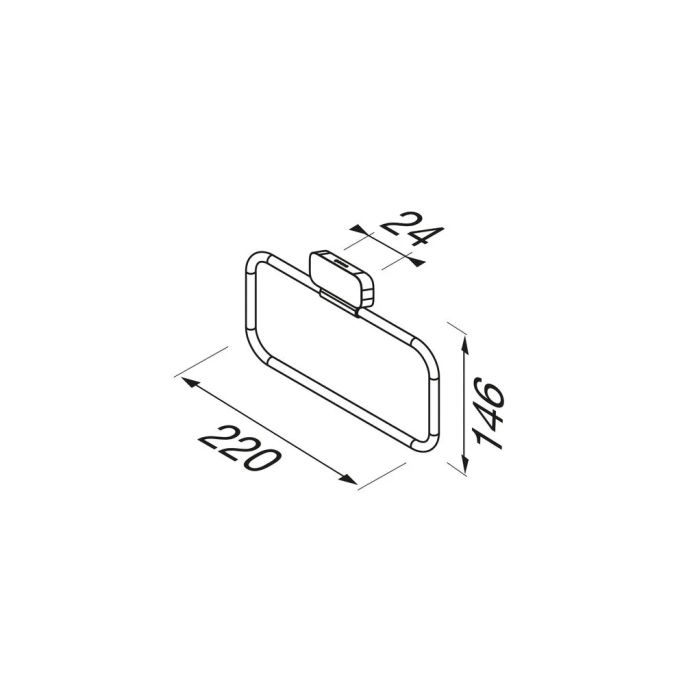 Geesa Shift Chrome 919904-02 handdoekring chroom