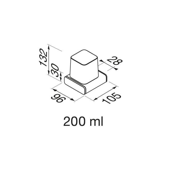 Geesa Shift Black 919916-06 zeepdispenser 200 ml met gesatineerd glas mat zwart