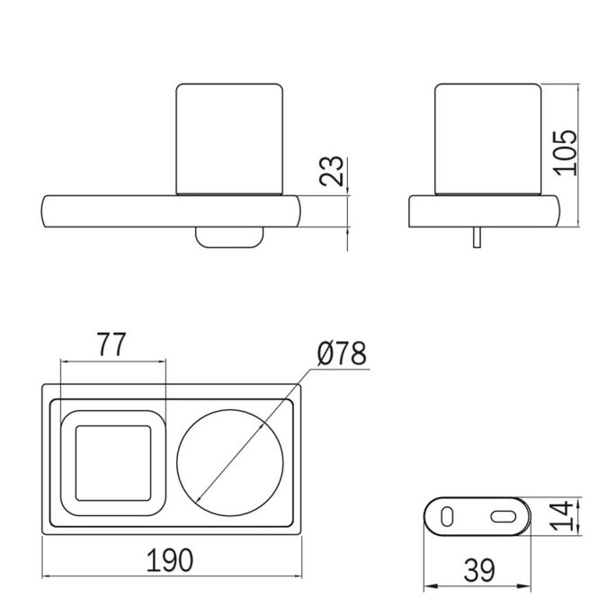 Inda Claire A7178ANE04 glashouder met zeepschaal mat zwart/ fumé glas