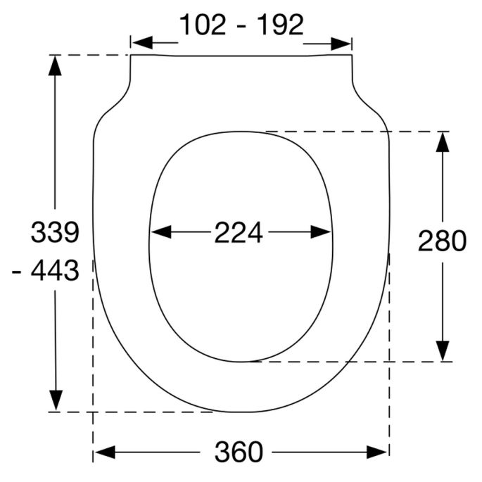 Pressalit Basic Line - D300 1102000-D5999913 toiletzitting met deksel wit