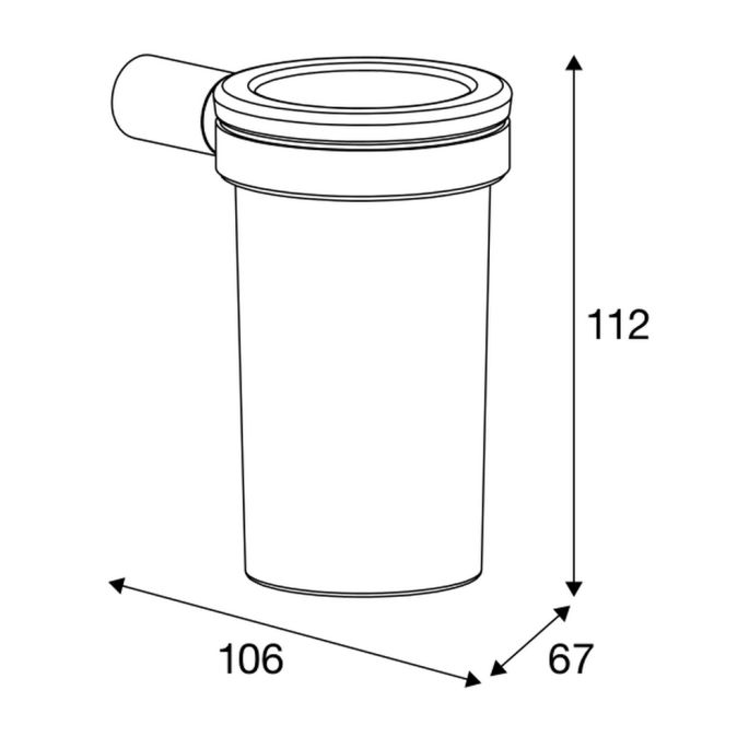 Pressalit Choice Q10300 glashouder glanzend staal