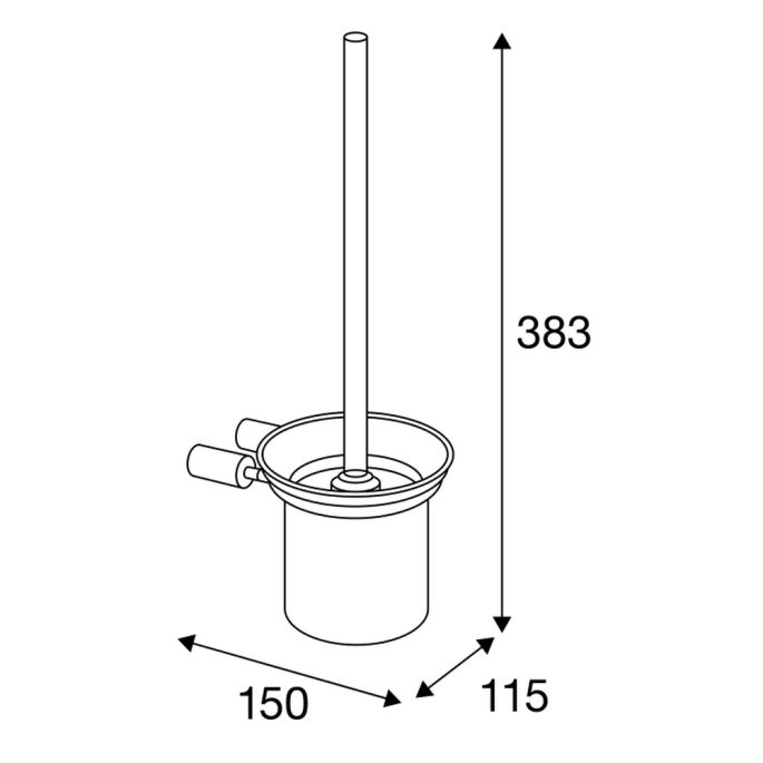 Pressalit Choice Q30800 toiletborstelgarnituur voor wandmontage geborsteld staal