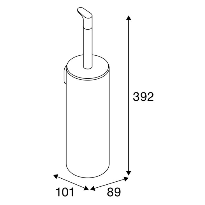 Pressalit Style PR20800 toiletborstelgarnituur chroom/ zwart