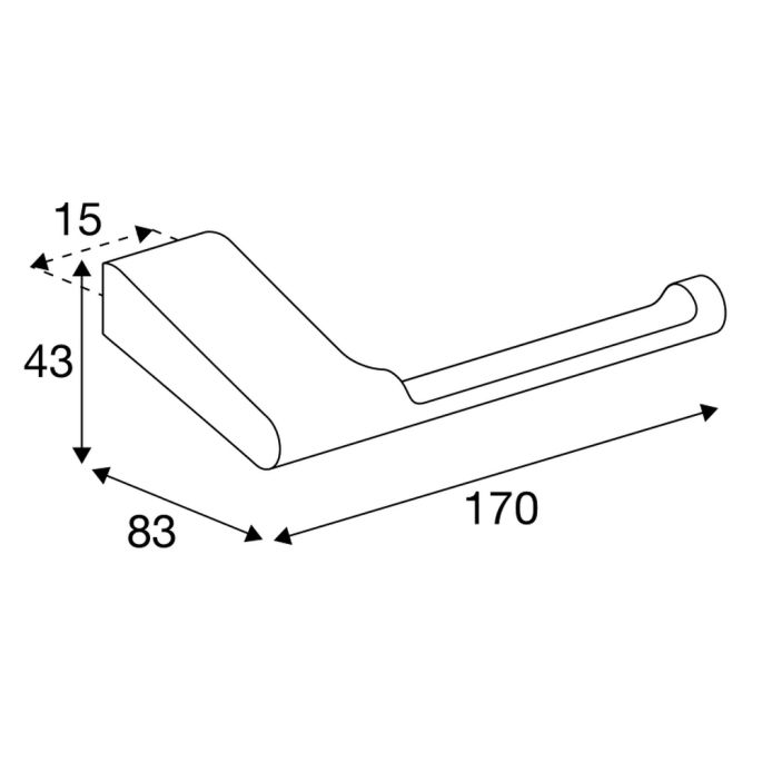Pressalit Style PR40200 toiletrolhouder mat zwart