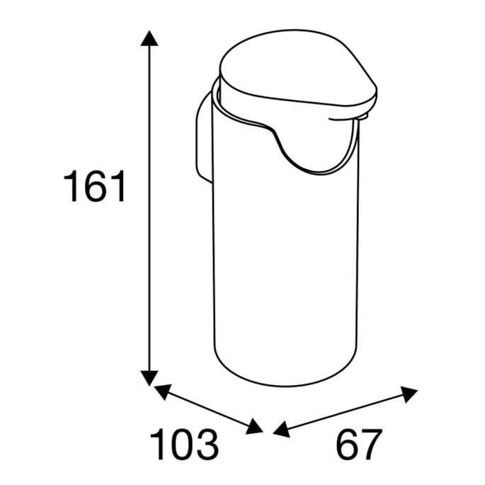 Pressalit Style PR40700 zeepdispenser mat zwart