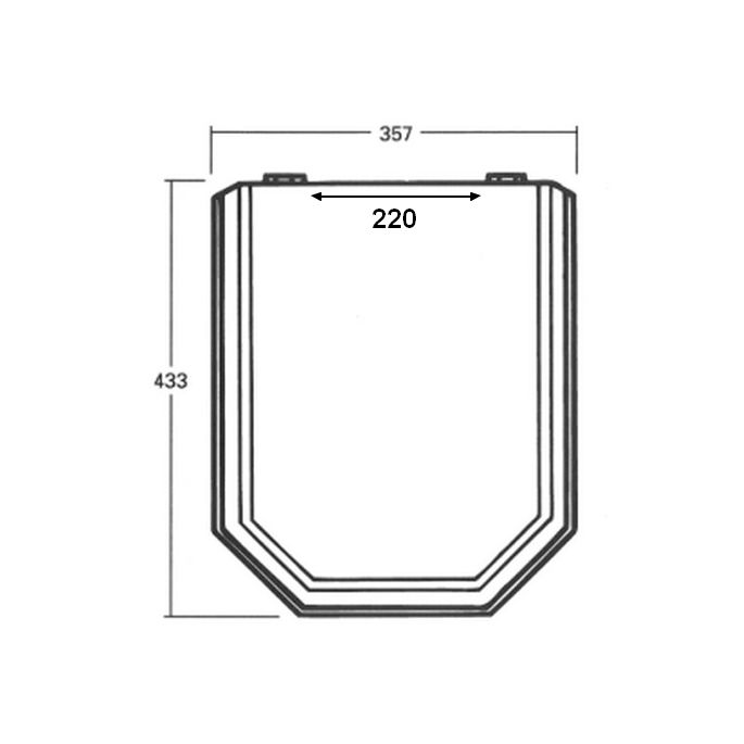 Sphinx Mycene S8H580R0000 OLW-20 toiletzitting met deksel 220mm klassiek wit (OUTLET)