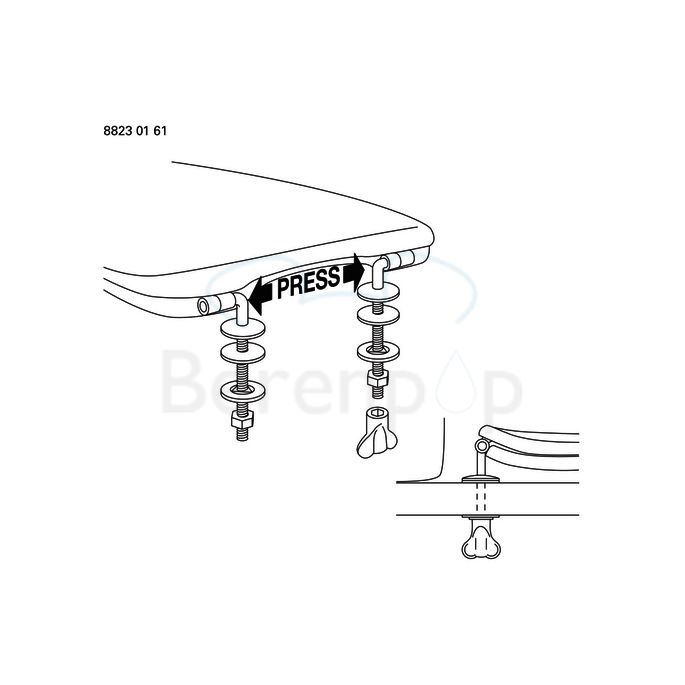 Villeroy en Boch Omnia Classic 88236109 toiletzitting met deksel pergamon