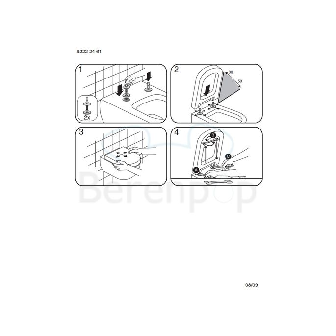 Villeroy en Boch Subway 2.0 9M68S101 toiletzitting met deksel wit