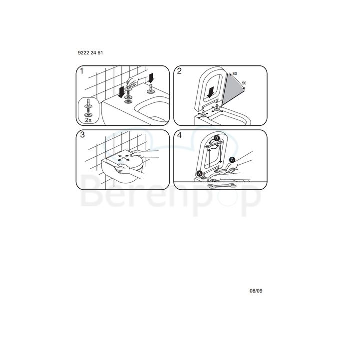 Villeroy en Boch Subway 2.0 Compact 9M69S101 toiletzitting met deksel wit