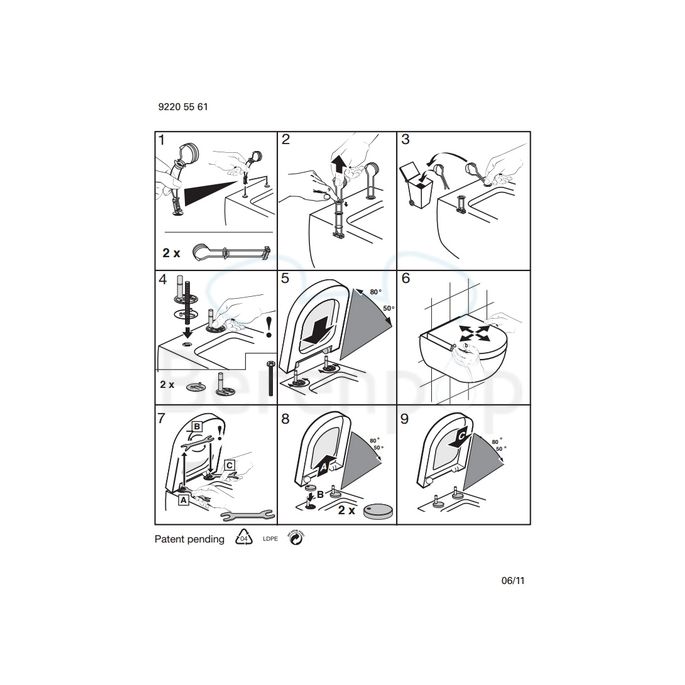 Villeroy en Boch Subway 1.0 Compact 9M66S1R3 toiletzitting met deksel pergamon *niet meer leverbaar*