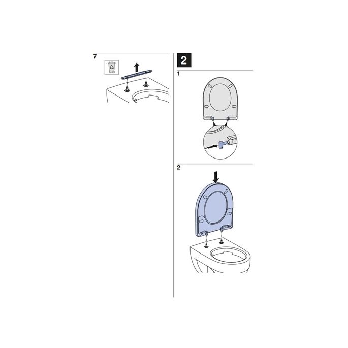 Geberit Smyle Square 500239011 toiletzitting met deksel wit