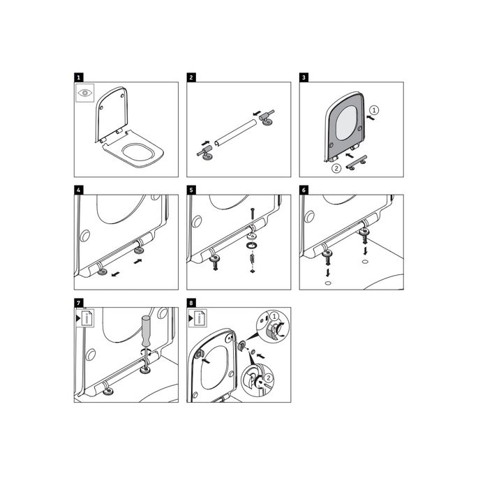 Duravit DuraStyle 0020610000 toiletzitting Vital met deksel wit