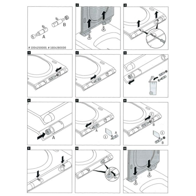 Duravit DuraStyle 1004250000 softclose cilinder voor toiletzitting DuraStyle 006379 (set van 2)