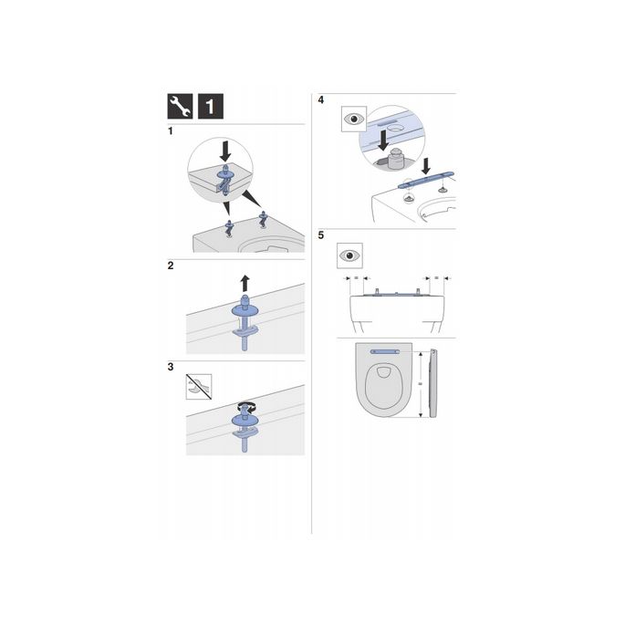 Geberit Renova Plan 500692011 toiletzitting met deksel wit