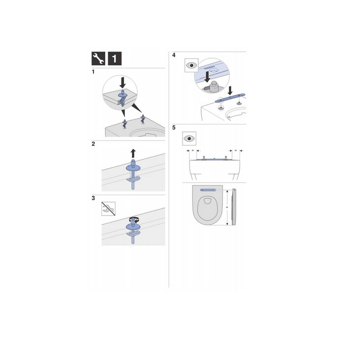 Geberit Renova Plan 500832001 toiletzitting met deksel wit