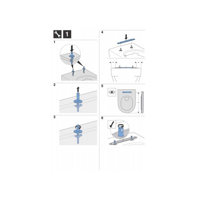 Geberit Renova Plan 573075000 toiletzitting met deksel wit