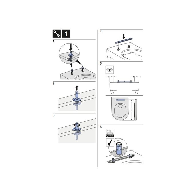 Geberit Smyle Square 500237011 toiletzitting met deksel wit