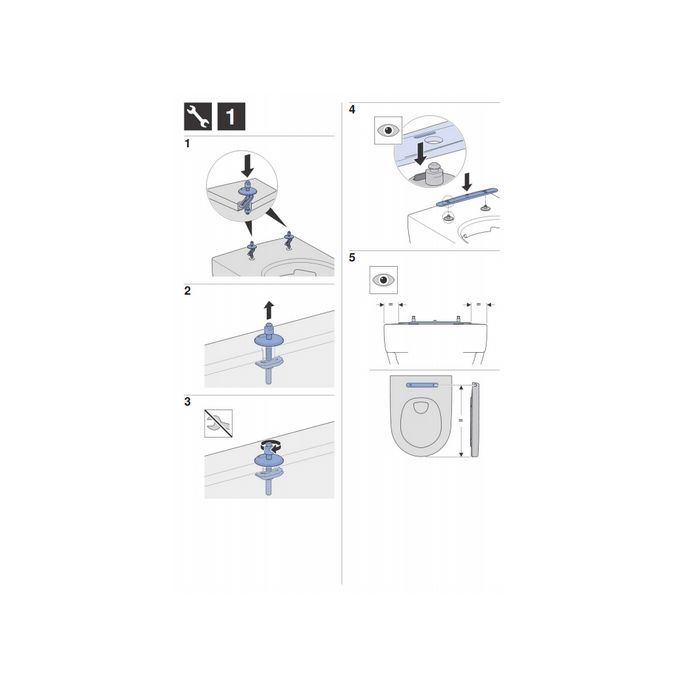 Geberit Smyle Square 500688011 toiletzitting met deksel wit