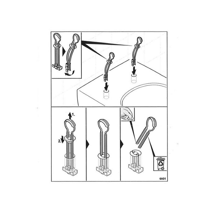 Villeroy en Boch 92240400 set van 2 stuks scharnieronderdelen