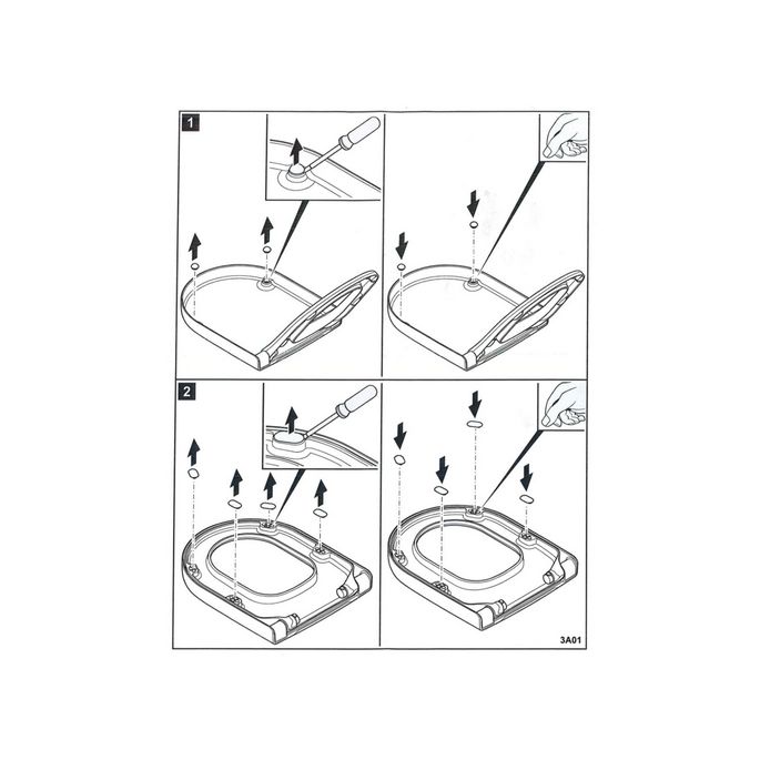 Villeroy en Boch Architectura - Legato - Venticello 92198600 buffers rond en ovaal