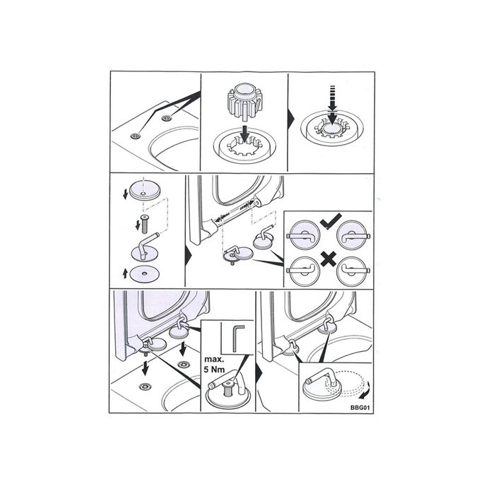 Villeroy en Boch Subway 2.0 92240761 set vaste scharnieren chroom