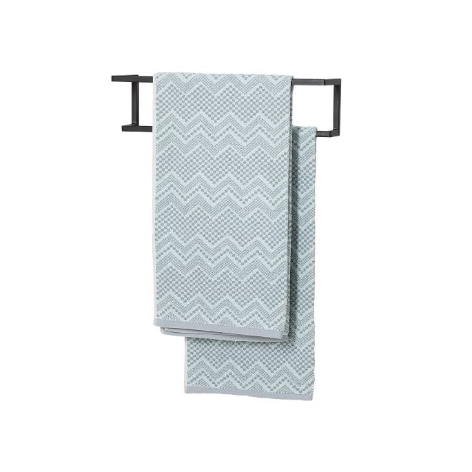 Sealskin Carré 396230746 dubbele handdoekhouder 48 cm mat zwart (OUTLET)