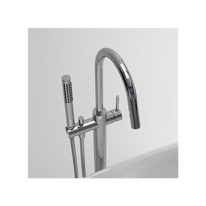 Clou Xo CL060400129 type 1 vrijstaande badkraan met handdouche chroom