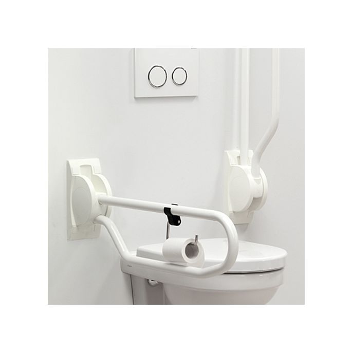 Handicare (Linido) LI2603380402 opklapbare toiletbeugel 800 mm RVS gecoat wit