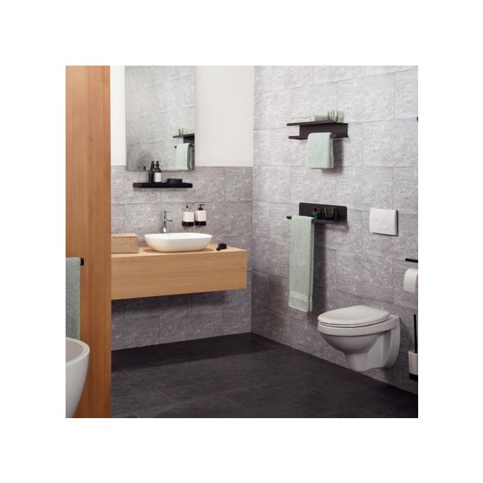 Haceka Aline 1208663 planchet 600mm gesatineerd glas/ mat zwart