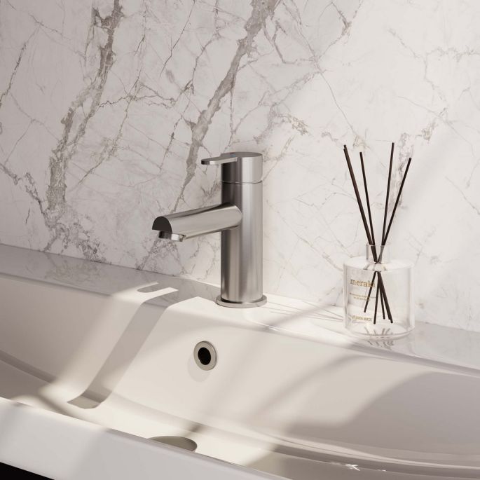 Brauer Edition 5-NG-001-HD4 lage opbouw wastafelmengkraan model D RVS geborsteld PVD