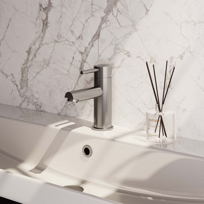 Brauer Edition 5-NG-001 lage opbouw wastafelmengkraan model A RVS geborsteld PVD