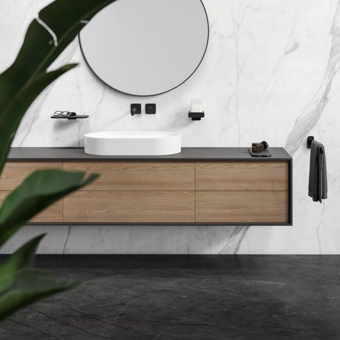 Geesa Shift Black 919916-06 zeepdispenser 200 ml met gesatineerd glas mat zwart