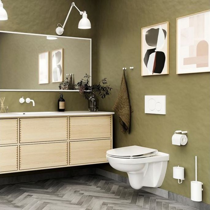 Pressalit Choice Q60850 toiletborstelgarnituur voor wandmontage mat wit
