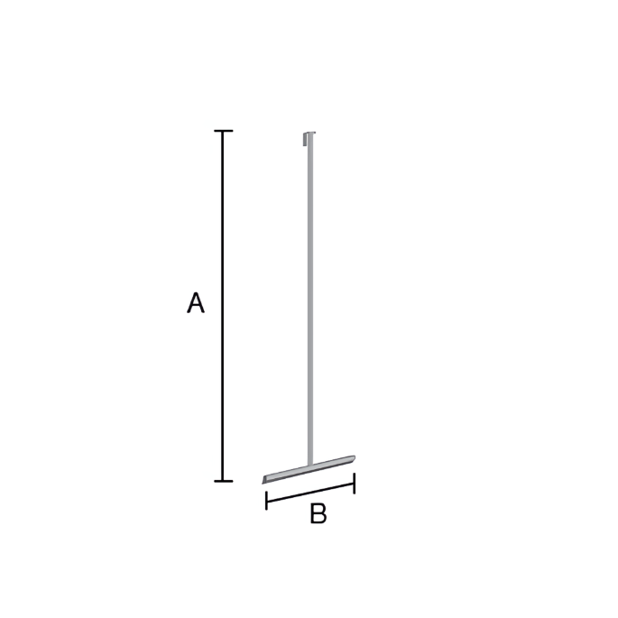 Smedbo Sideline DB2170 vloerwisser met houder mat zwart