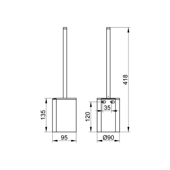 Keuco Plan 19701011490 accessoireset (toiletset) chroom (OUTLET)