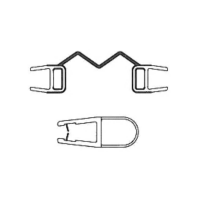 Artweger Cityline Top TZ222 afdichtingsset vast deel 4 verticaal