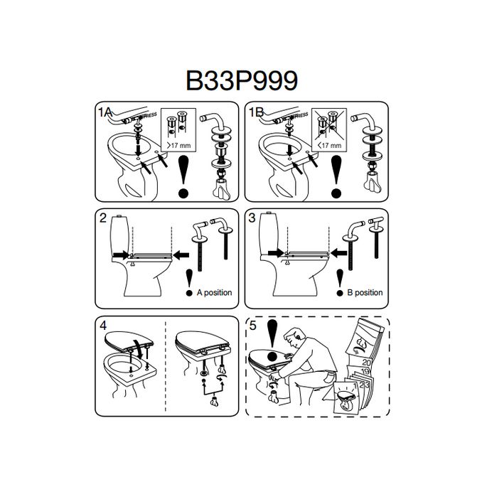 Pressalit Magnum 104273-B33999 toiletzitting met deksel pergamon