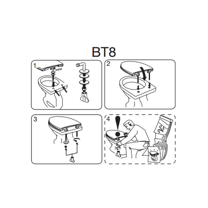 Pressalit BT8999 300 set vaste scharnieren chroom