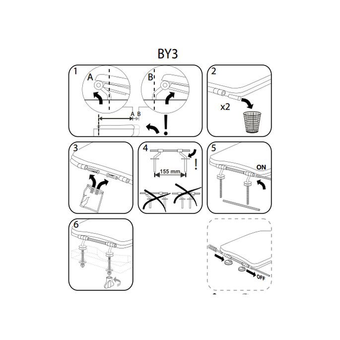 Pressalit BY3999 Projecta set vaste scharnieren doorlopende pen chroom