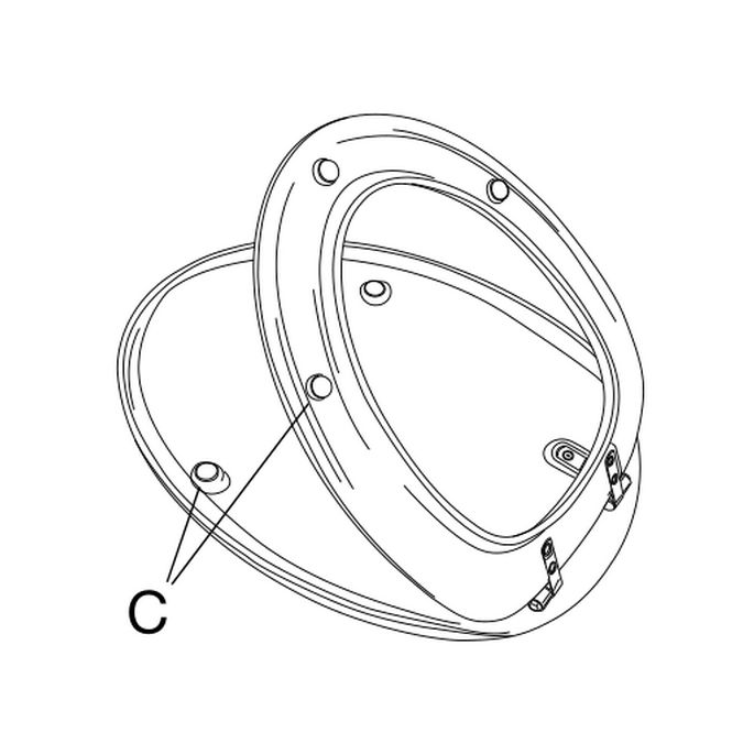 Villeroy en Boch Amadea 88100161 set vaste scharnieren chroom