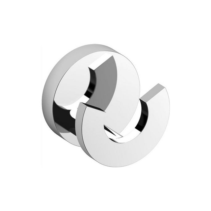 Clou Flat CL0902066 dubbele kledinghaak chroom