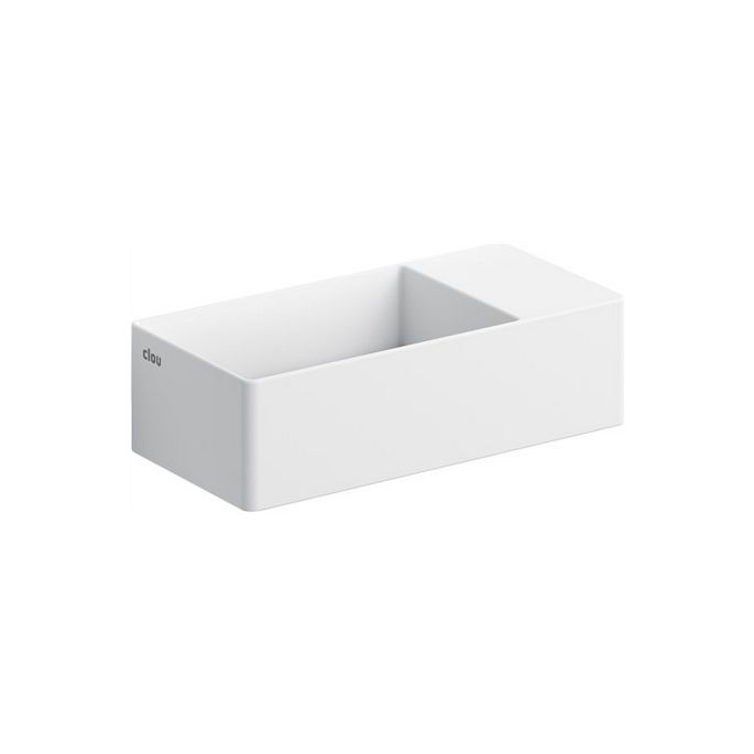 Clou New Flush 3 CL031343002 fontein 35x18cm met vlakke afvoerplaat aluite wit