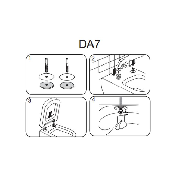 Pressalit DA7999 320-300+ set vaste scharnieren chroom