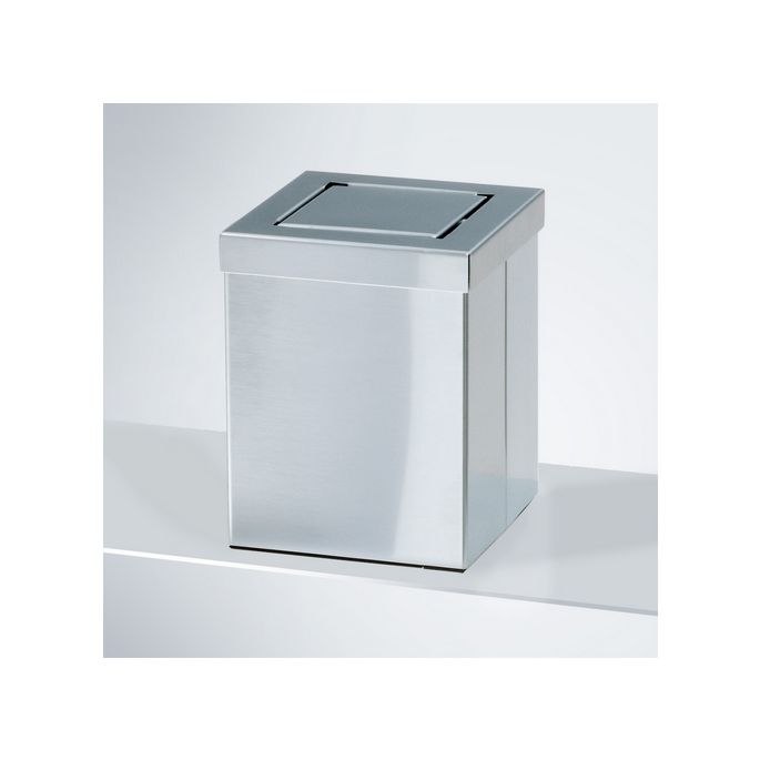 Decor Walther 0611176 DW 1130 afvalbak met swingdeksel 15x12x12cm RVS geborsteld