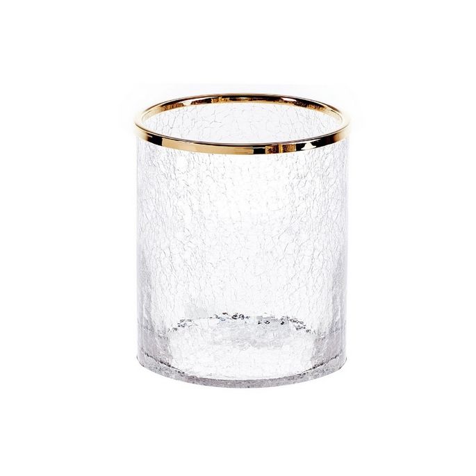 Decor Walther Crack 0933320 CR AB afvalbak craquelé glas/ goud