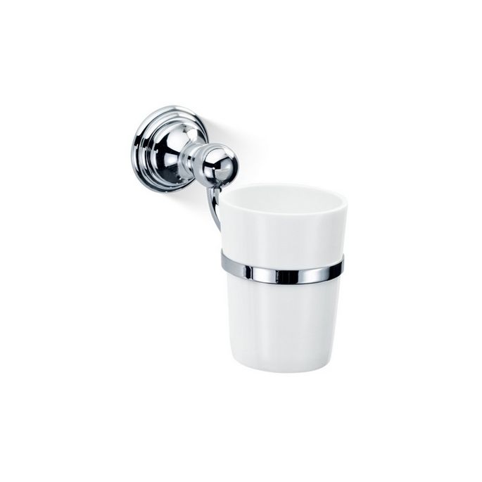 Decor Walther Classic 0511400 CL WMG glashouder porselein wit/ chroom