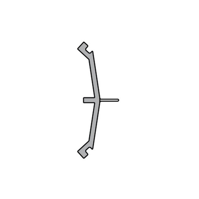 Duka GUMD449-L afdichtprofiel 200cm grijs - t.b.v. vouw- pendeldeur links