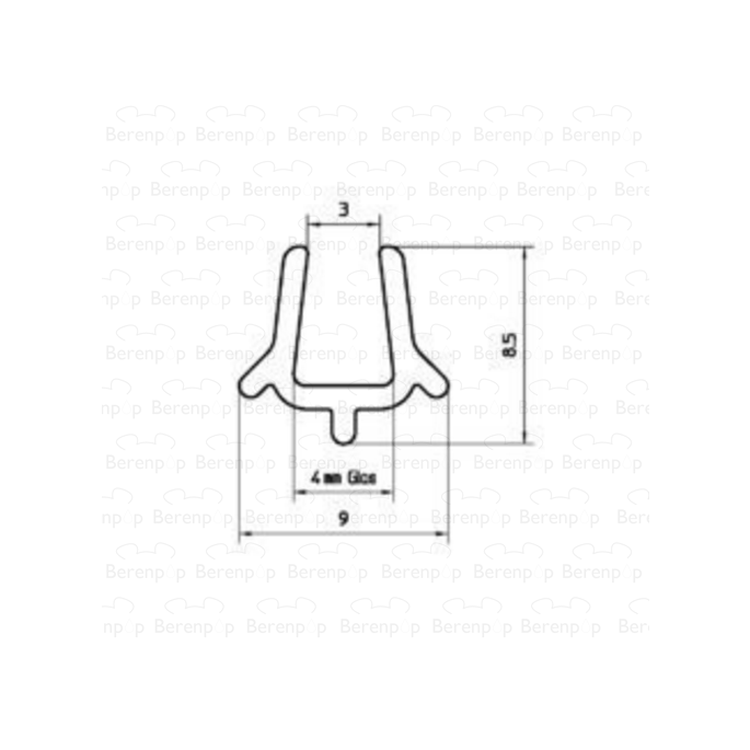 Duscholux 250520.01.000.1000 afwaterprofiel horizontaal, 100cm, 4mm