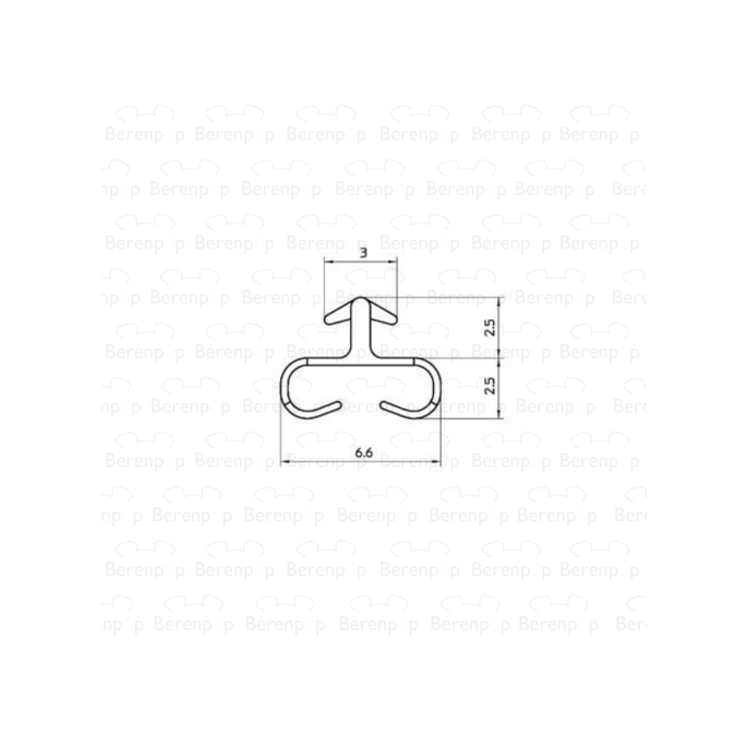 Duscholux 251007.01.030.2150 dichtprofiel, 215cm, manhattan