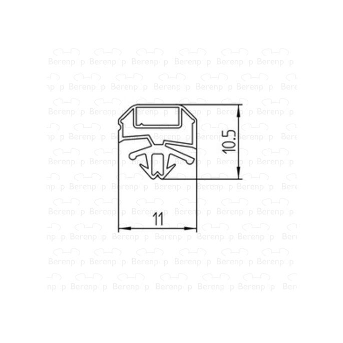 Duscholux 250341.01.030.2100 magneetprofiel, 210cm, manhattan